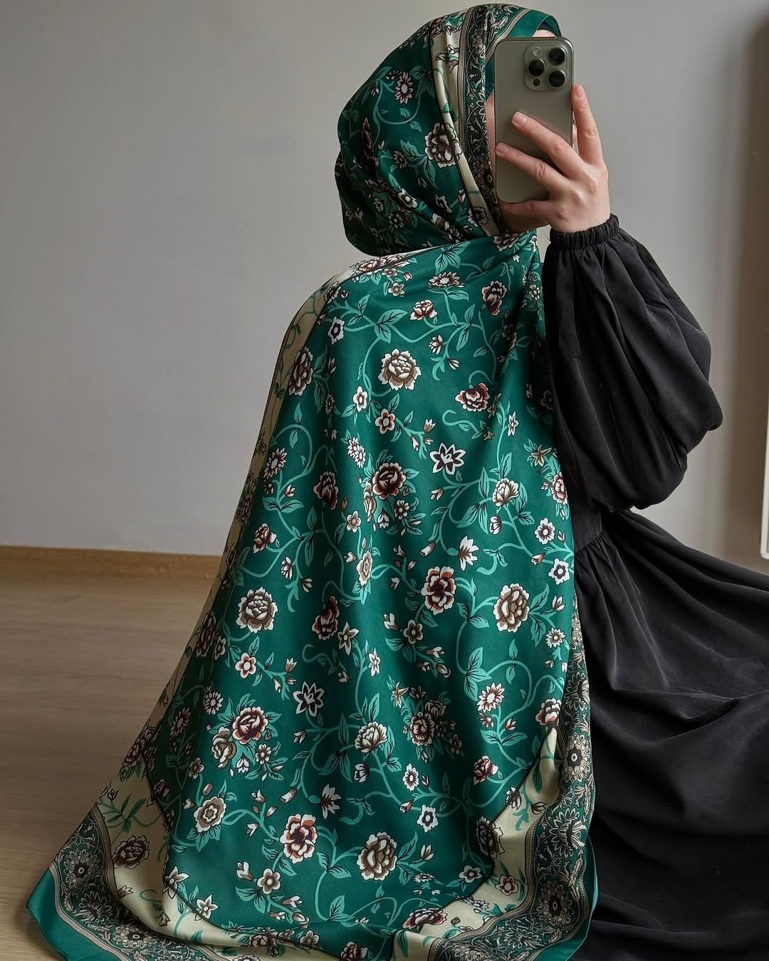 ETNİK DESEN PAMUK ŞAL-989744- Yeşil