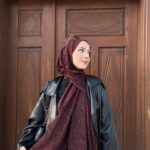 Touch İthal Etnik Desen Pamuk İpek Şal 63459- Bordo