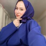 Lv Desenli İpek Kaşmir Çift Taraflı Şal - Lavanta-İndigo