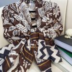 Etnik Desenli Etro Pamuk Soft Şal- 893250-ACI KAHVE