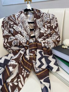 Etnik Desenli Etro Pamuk Soft Şal- 893250-ACI KAHVE