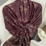 Kupa Desenli Pamuk İpek Şal – 797730 – VİŞNE