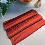 Dior Desen Pamuk İpeksi Jakar Şal 908204 -Açık Kiremit