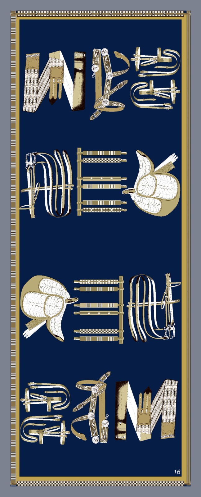 Hermes Pamuk Soft Şal - 32014 Lacivert