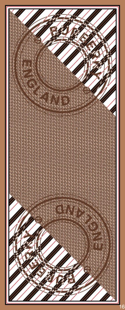 Burberry Monogram Pamuk Soft Şal 64303 - Kahve-Ekru