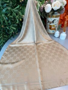 G Desen Pamuk İpeksi Jakar Şal 908204- Vizon