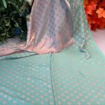 Lv Desenli İpek Kaşmir Çift Taraflı Şal-Su Yeşili- Pembe