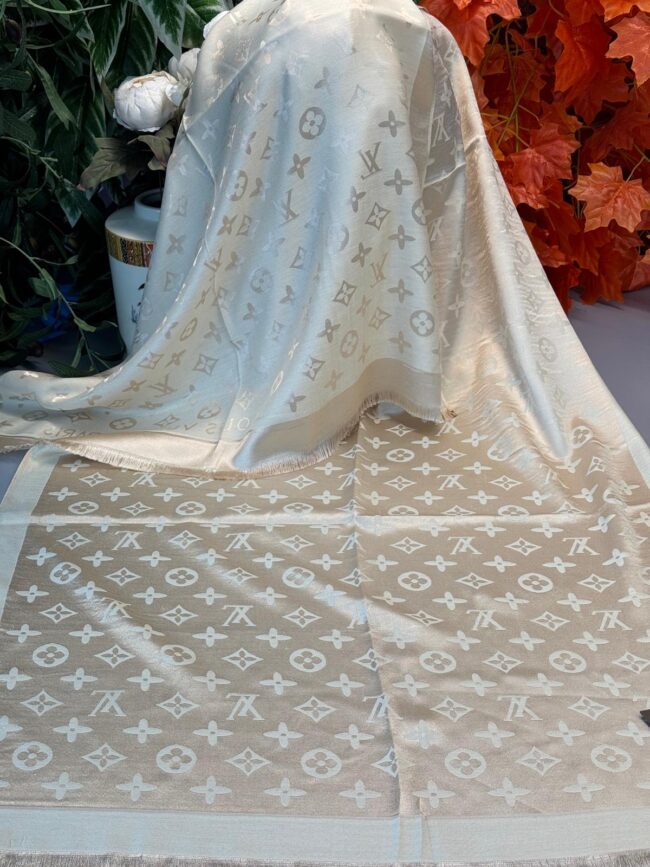 İthal Lv Kaşmir İpek Şal-Açık Bej