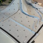 Vakko Puantiye Twill Eşarp-Gri