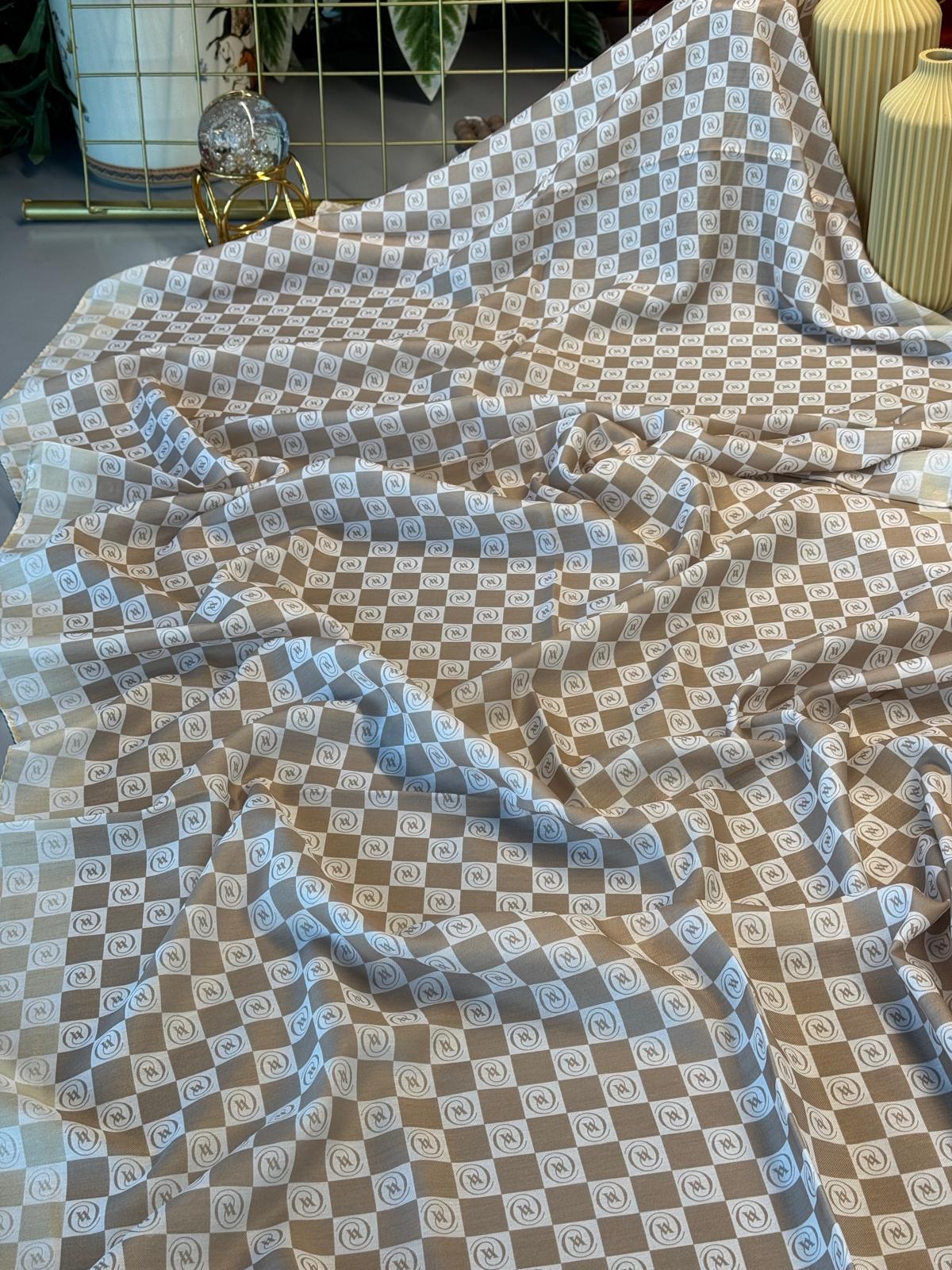 Vakko Pamuk İpeksi Şal- Krem-Bej