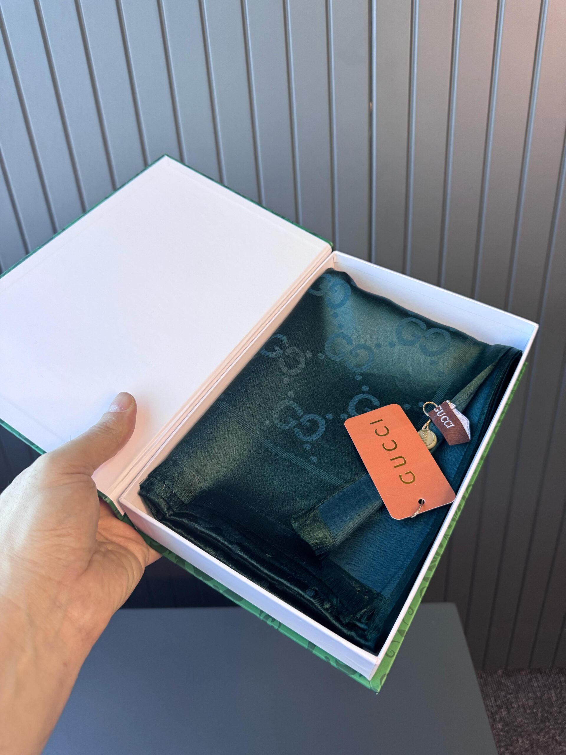 İthal Kutulu FULL SET G Desen Kaşmir Yün İpek - ZÜMRÜT