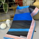 VAKKO DESEN PAMUK EŞARP - AÇIK MAVİ