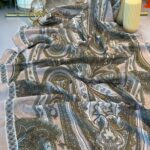 Etro Pamuk İpek Şal -987654 - AÇIK BEJ-YEŞİL