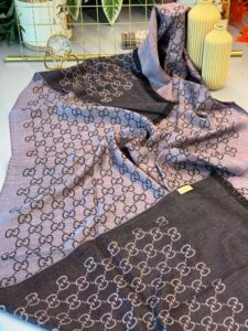 A Kalite Yün İpek Çift Taraflı Marka Şal 87452 - MOR