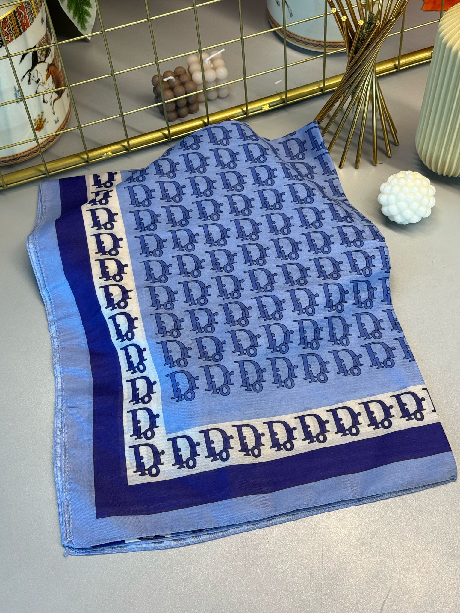 Dior Pumak Şal- AÇIK MAVİ