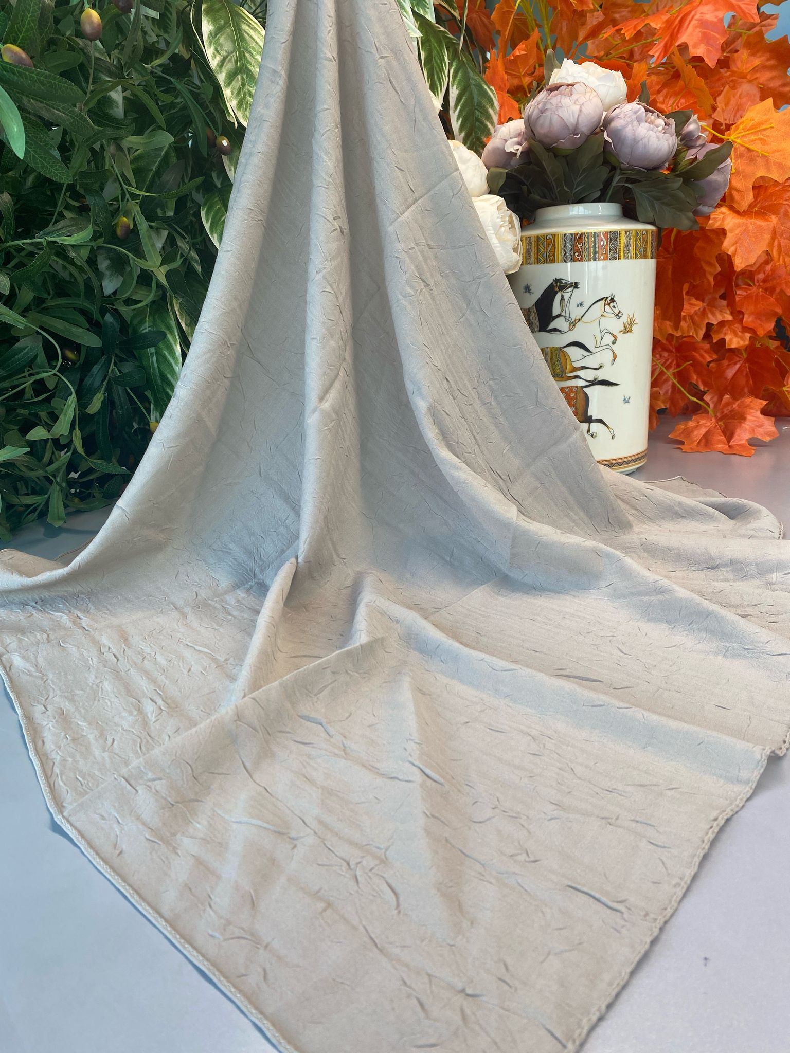 Organic Bambu Eşarp - AÇIK VİZON