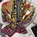 VERSACE VUAL İPEK ŞAL- 344456- BORDO