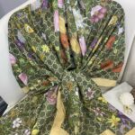 Gucci Çiçek Desen Pamuk Soft Şal 65355 - Yeşil