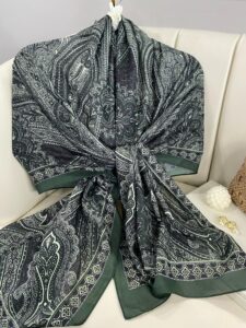 Etro Pamuk İpek Şal -987654 - ORMAN YEŞİLİ