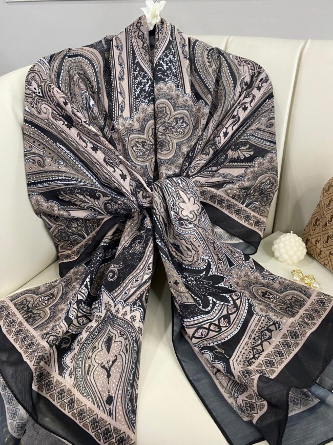 Etro Pamuk İpek Şal 987654- LATTE