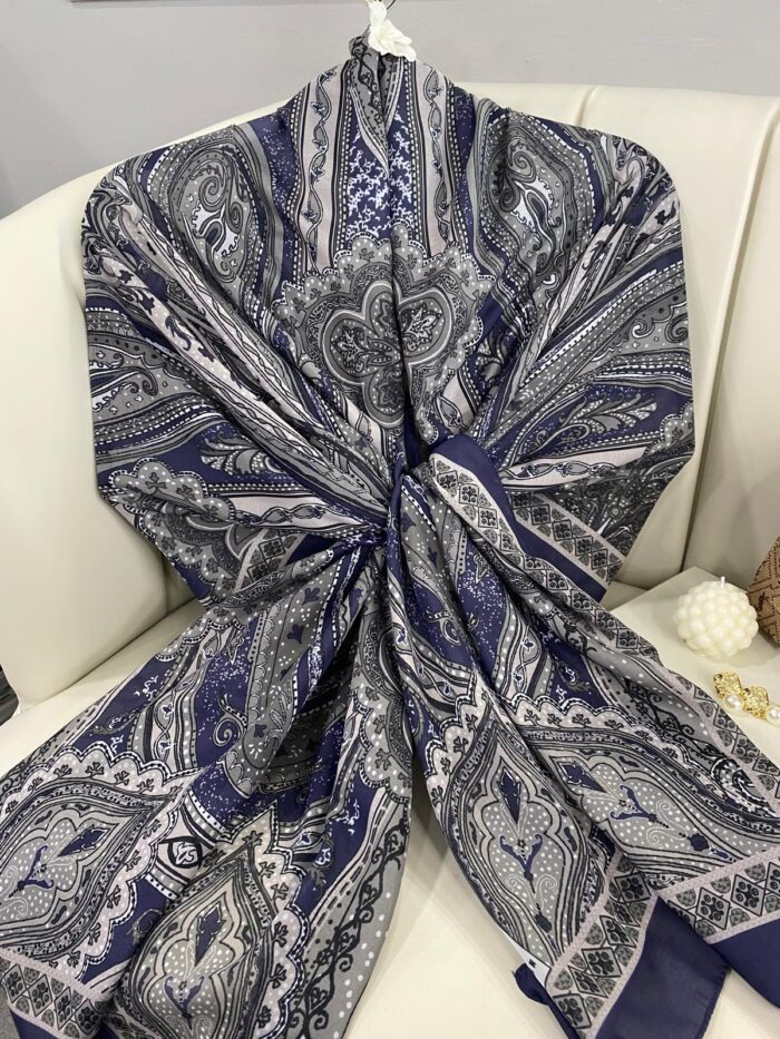 Etro Pamuk İpek Şal 987654- GRİ