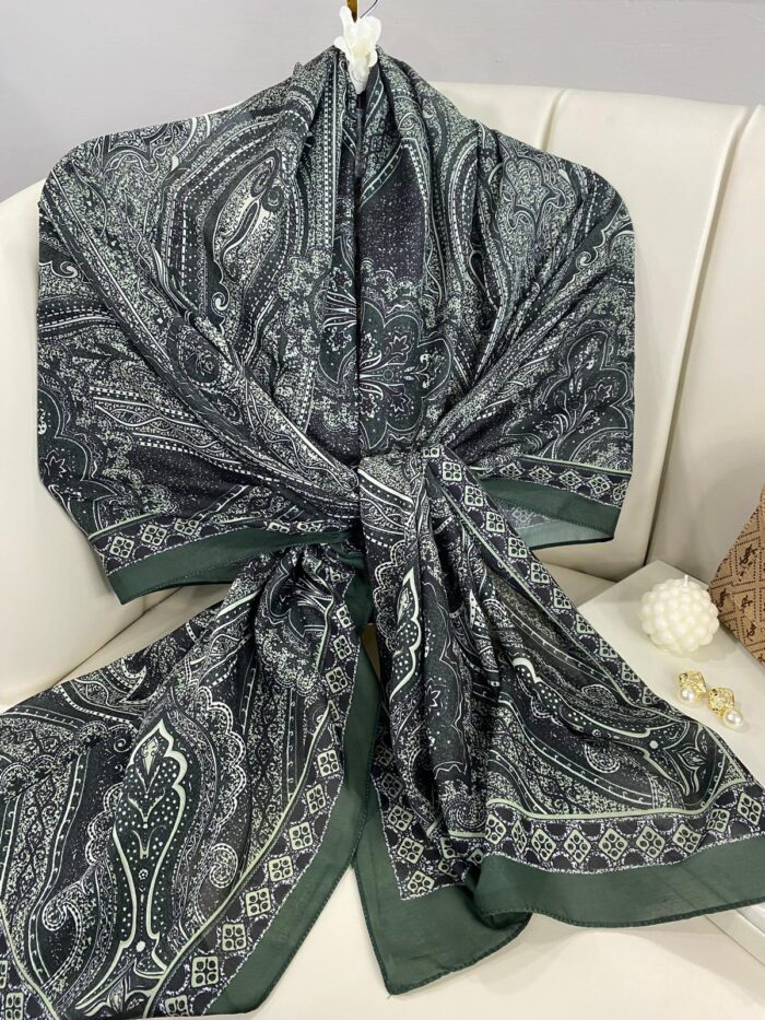 Etro Pamuk İpek Şal 987654- ZÜMRÜT