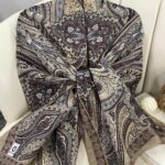 Etro Pamuk İpek Şal 987654- KOYU KREM