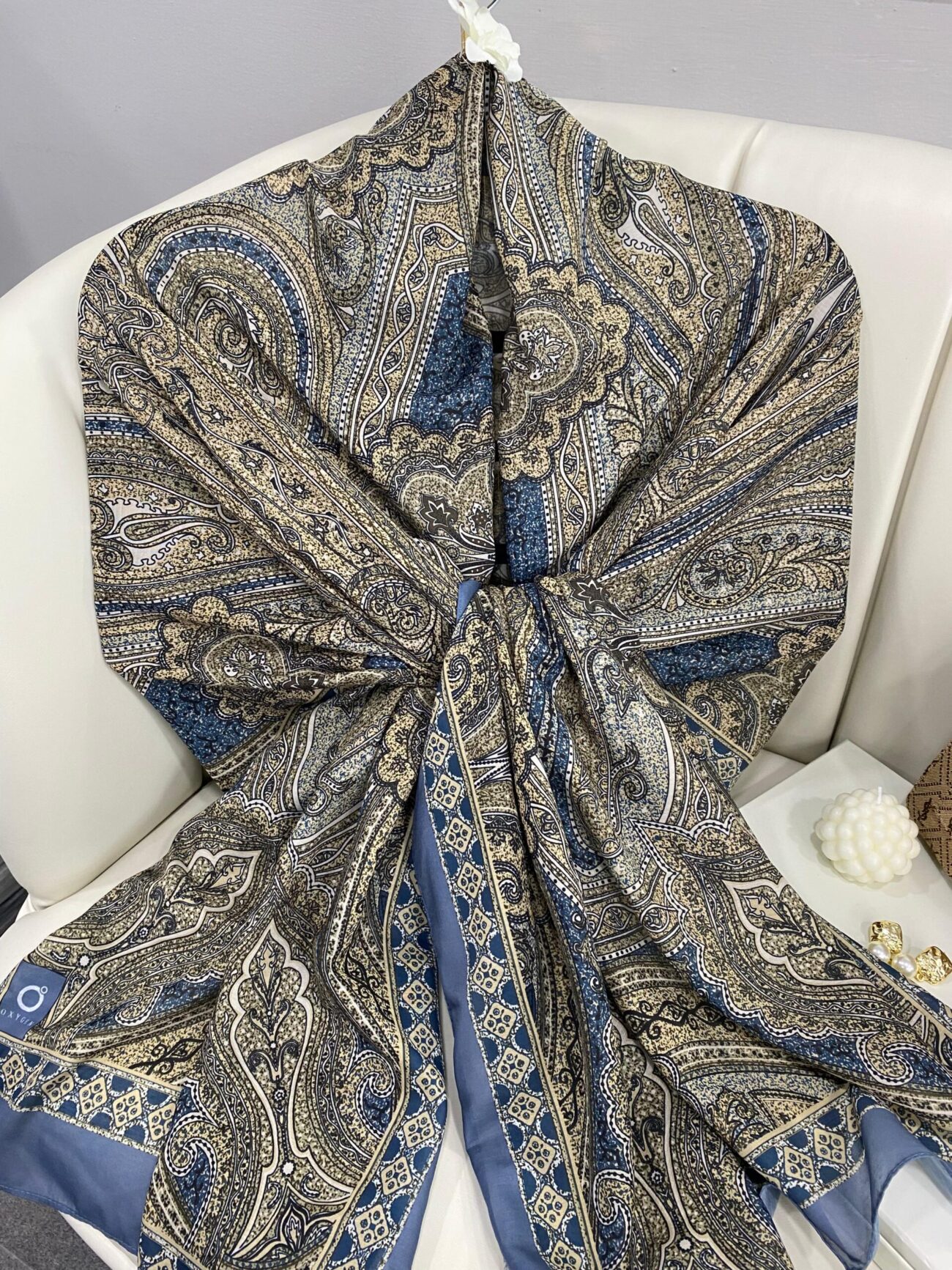 Etro Pamuk İpek Şal 987654-İNCİ SAKS