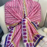 Fendi Monogram Pamuk Soft Şal 64302 - Ekru-Pudra