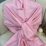 Chanel Çİft Taraflı Kaşmir Şal - ŞEKER PEMBE