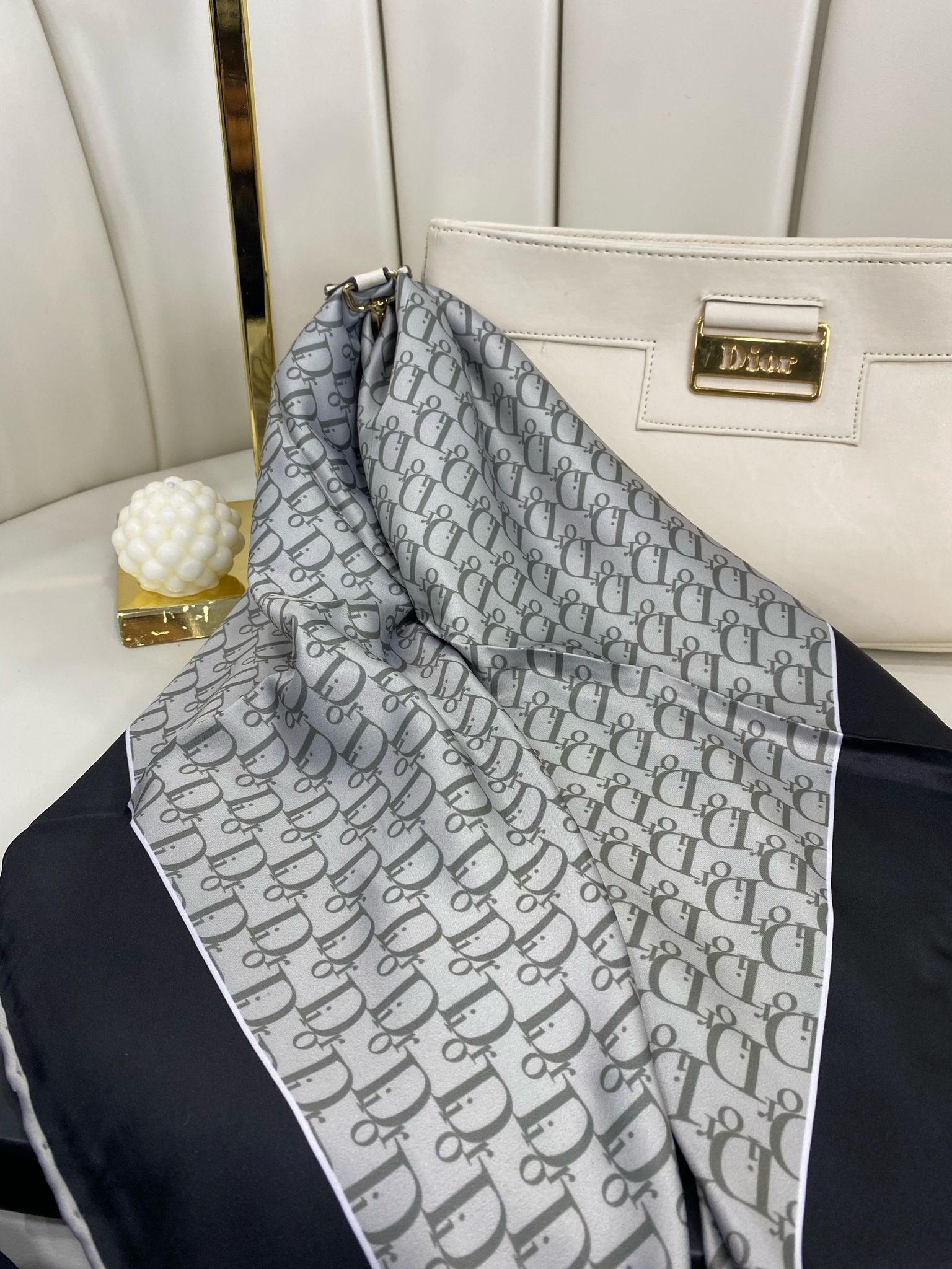 Dior Marka Eşarp - SİYAH