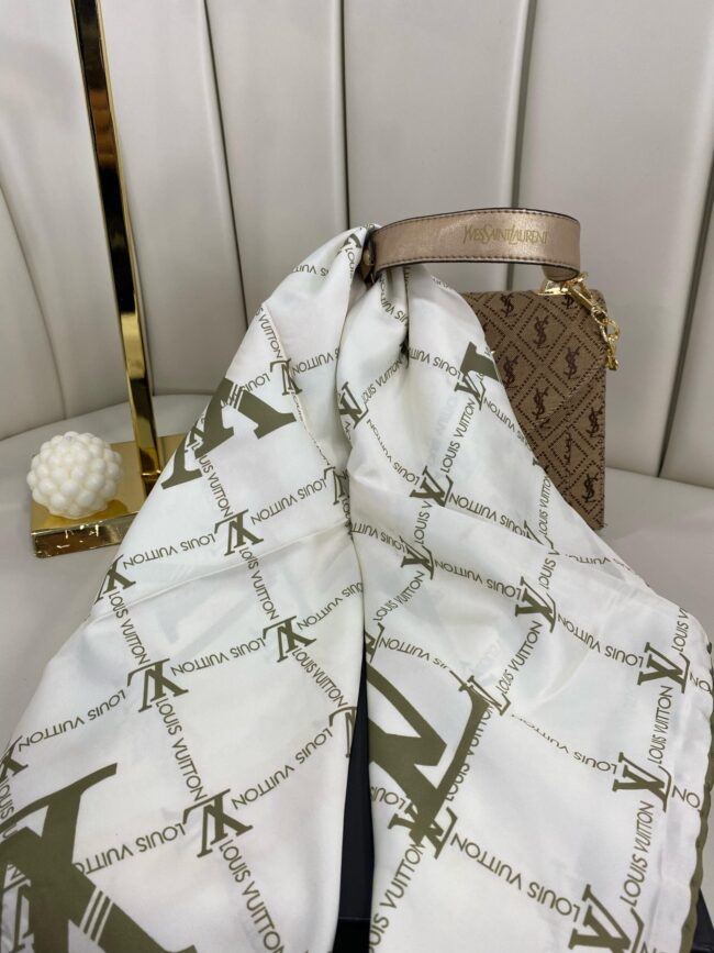 LV TWİLL EŞARP 5563 - BEYAZ
