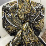 Touch İthal Etnik Desen Pamuk İpek Şal 63458 – VANİLYA SARISI