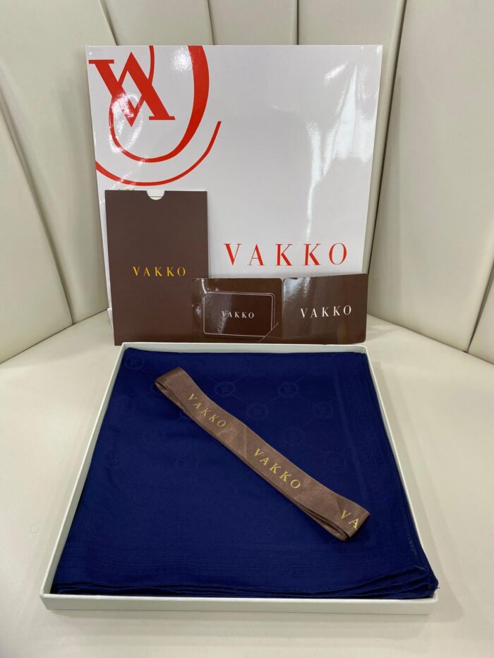 VAKKO ÇİFT TARAFLI KAŞMİR İPEK EŞARP 7859- LACİVERT