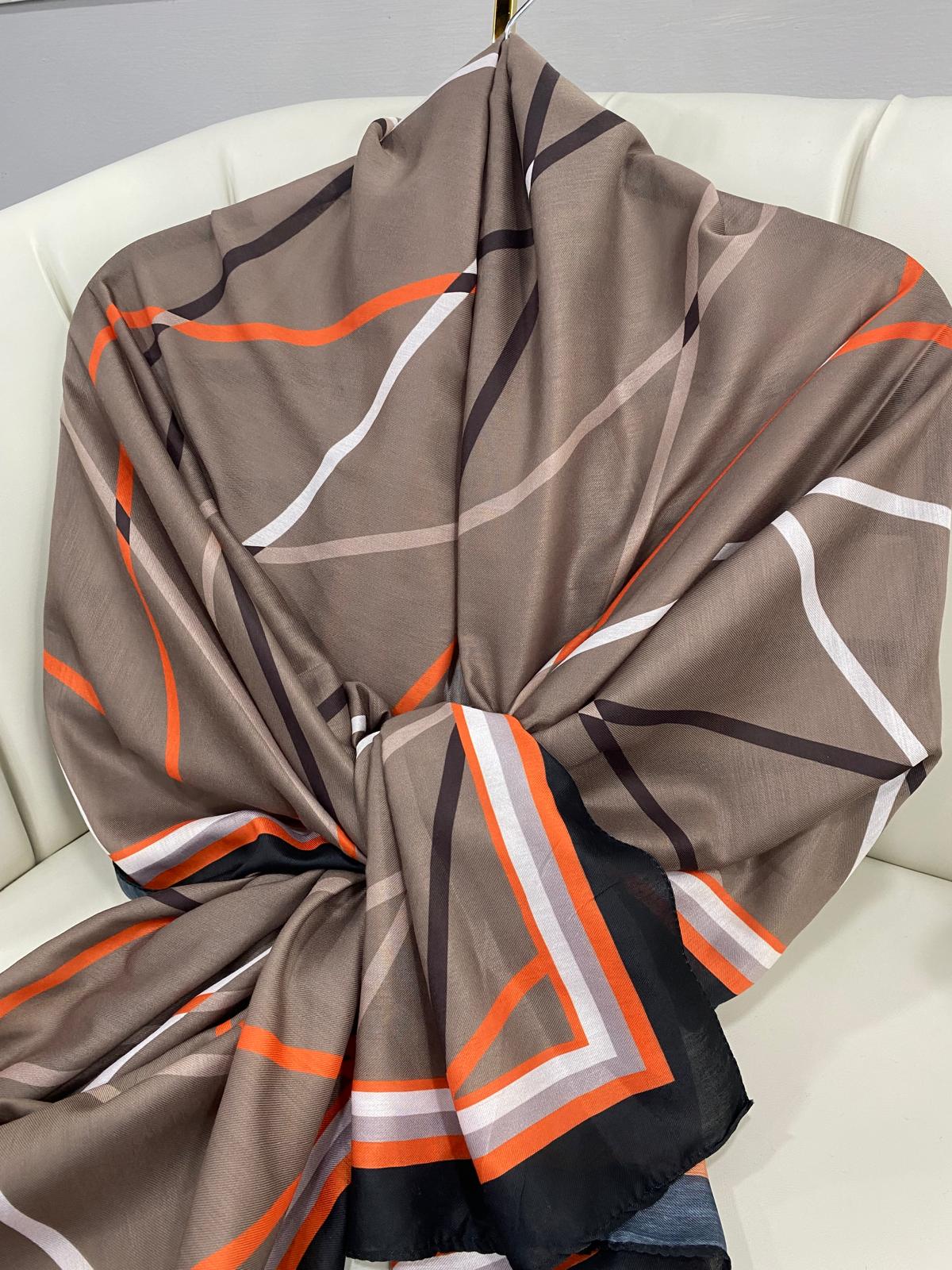 SİLKHOM DESEN PAMUK ŞAL -1223- SİYAH