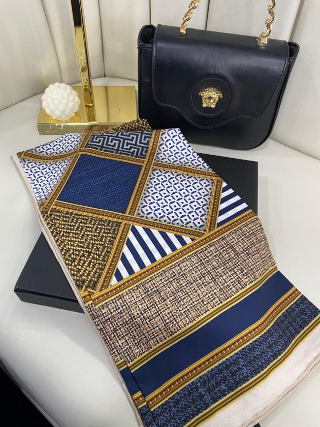 Color Plus Desen Eşarp - Beyaz