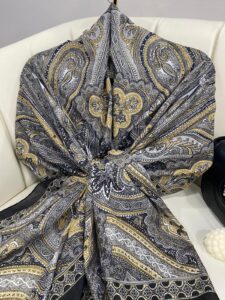 Etro Pamuk İpek Şal -987654 - Gölge Gri