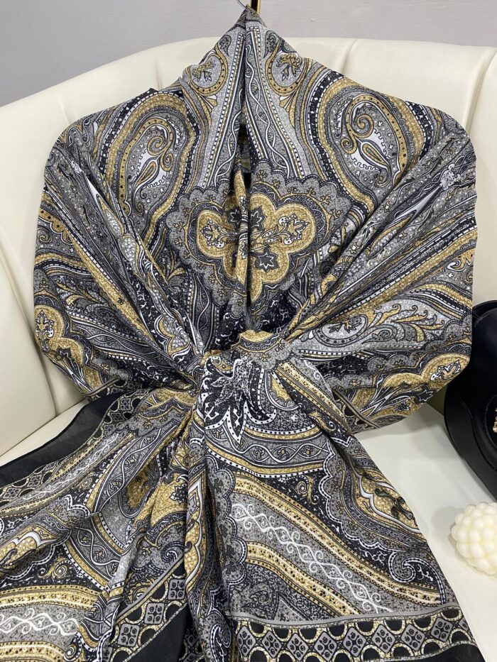 Etro Pamuk İpek Şal -987654 - Gölge Gri