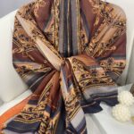 Etnik Desen Pamuk Soft Şal 83924 - Balkabağı