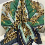 Etnik Desen Pamuk Soft Şal 83924 - Su Yeşili