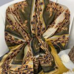 Etnik Desen Pamuk Soft Şal 83924 - Çam Yeşili