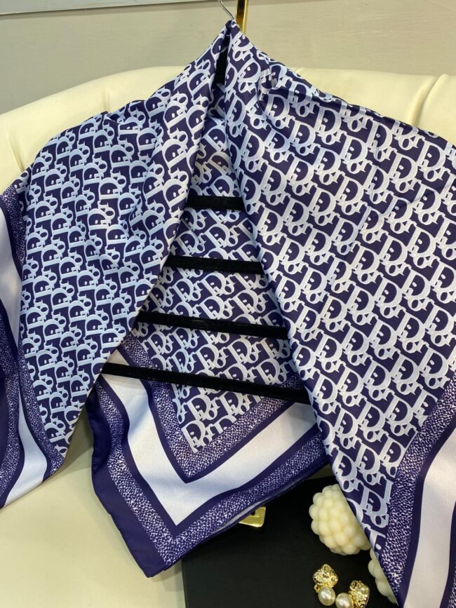 Dior Marka Eşarp - Gölge Laciverti