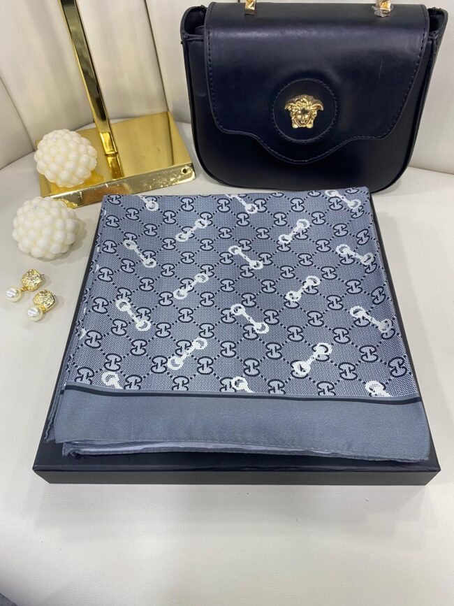 Desen Marka Eşarp - 62268 - Antrasit