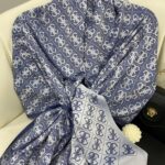 Guess Çift Taraflı Kaşmir İpek Şal- 7860- Mavi -Gri