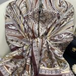 Rüzgar Desen Vual İpek Şal -122336- Mürdüm