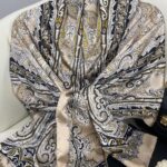 Efsanevi Desen Vual İpek Şal -225566-Bej