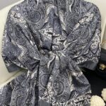 Batik Desen Vual İpek Şal -259685- Antrasit