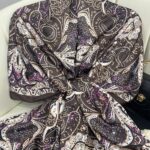 Batik Desen Vual İpek Şal -259685- Kahve
