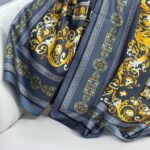 VERSACE VUAL İPEK ŞAL - 344456- Füme