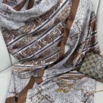 Etro Desen Vual İpek Şal -49733 - Çikolata